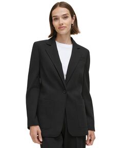 Женский классический пиджак на одной пуговице Calvin Klein, черный