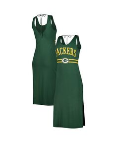 Женское зеленое тренировочное платье макси с v-образным вырезом Green Bay Packers G-III 4Her by Carl Banks, зеленый