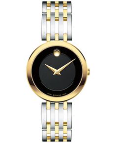 Женские швейцарские часы Esperanza с двухцветным PVD-браслетом из нержавеющей стали, 28 мм 0607053 Movado