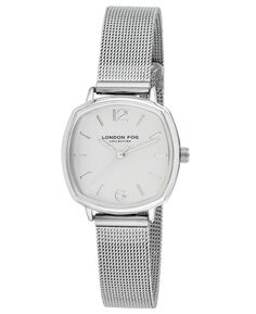 Женские кварцевые часы из сплава серебристого цвета, 26 мм London Fog, серебро