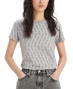 Женская хлопковая футболка с короткими рукавами и рисунком Rickie Levi&apos;s Levis