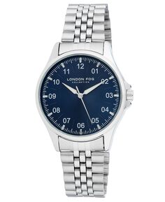 Женские кварцевые часы Dundee Reader из серебристого сплава, 40 мм London Fog, синий