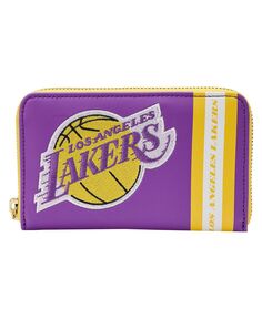 Женский кошелек Los Angeles Lakers с нашивками на молнии Loungefly