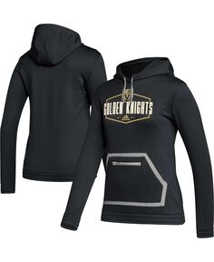 Женский пуловер с капюшоном черного цвета Vegas Golden Knights Team adidas, черный