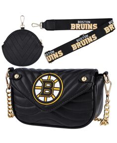 Женская сумка Boston Bruins из искусственной кожи с ремешком Cuce, черный