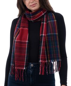 Женский мягкий клетчатый шарф с бахромой Style &amp; Co, красный
