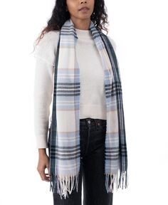 Женский мягкий клетчатый шарф с бахромой Style &amp; Co