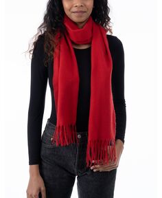 Женский однотонный шарф с бахромой Style &amp; Co, красный