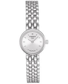 Женские швейцарские часы T-Lady Lovely с браслетом из нержавеющей стали 19,5 мм Tissot, серебро