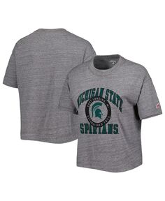 Женская футболка миди Seal Tri-Blend Intramural Michigan State Spartans Heather Grey League Collegiate Wear