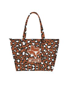 Женская большая сумка-тоут Texas Longhorns с леопардовым принтом Weekender Indigo Falls