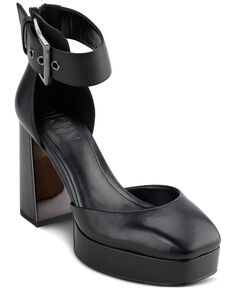 Женские туфли-лодочки на платформе с ремешком на щиколотке Barra DKNY, черный