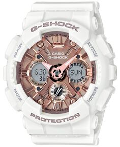 Женские аналогово-цифровые часы серии S в тонах белого и розового золота, 46 мм, GMAS120MF7A2 G-Shock, белый