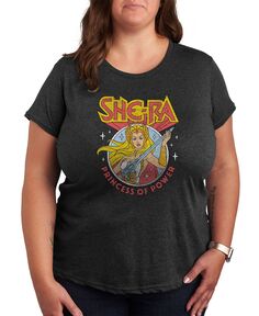 Модная футболка больших размеров с рисунком She-Ra Air Waves, серый