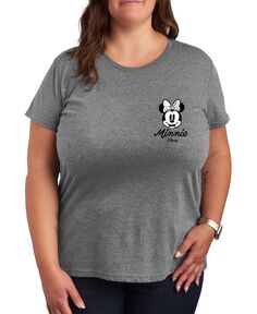 Модная футболка больших размеров с рисунком Минни Маус Air Waves, серый