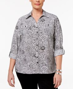 Практичная блузка больших размеров NY Collection