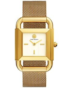 Женские часы Phipps из нержавеющей стали с сетчатым браслетом золотистого цвета, 29x41 мм Tory Burch