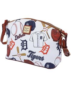 Женская сумка через плечо Detroit Tigers Gameday Suki со средним ремешком Dooney &amp; Bourke