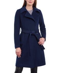 Женское пальто с запахом и воротником-стойкой на поясе Michael Kors