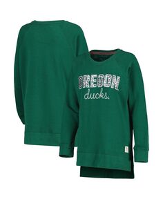 Женский зеленый пуловер реглан с принтом Oregon Ducks Steamboat и животным принтом, толстовка Pressbox, зеленый