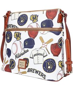 Женская сумка через плечо Milwaukee Brewers Gameday Dooney &amp; Bourke, белый