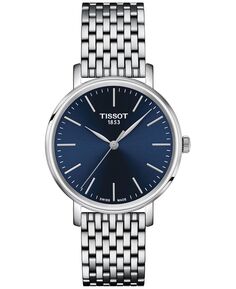 Женские швейцарские часы-браслет из нержавеющей стали Everytime 34 мм Tissot, серый