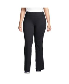 Женские брюки для активной йоги больших размеров Lands&apos; End, черный