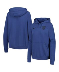 Женский синий пуловер с капюшоном USMNT Essential реглан Nike, синий