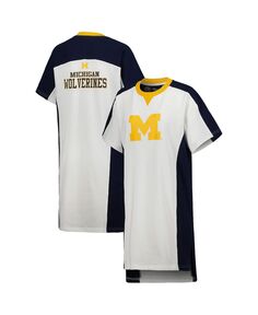 Белое женское платье-футболка Michigan Wolverines Home Run G-III 4Her by Carl Banks, белый