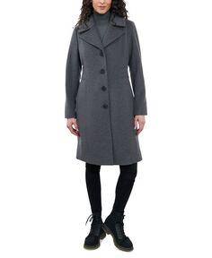 Женское однобортное пальто Anne Klein, серый