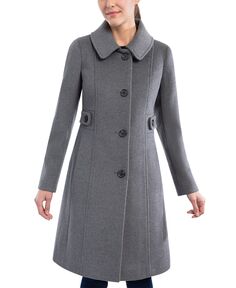 Женское пальто с клубным воротником Anne Klein, серый