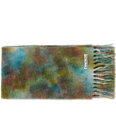 Шарф Acne Studios Varinga Tie-Dye Mohair, зеленый/лавандовый