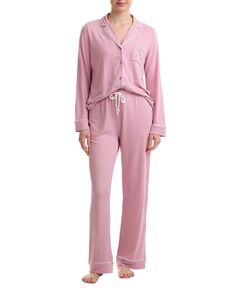 Женские 2 шт. Пижамный комплект с завязками на талии Splendid, розовый
