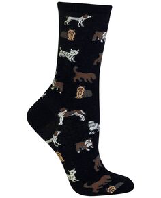 Женские модные носки для собак Hot Sox, черный