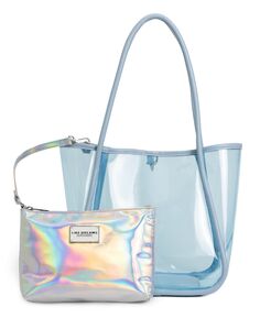 Прозрачный клатч и большая сумка Serene с голограммой LIKE DREAMS, синий