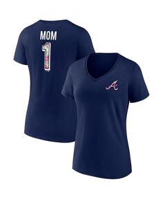 Женская темно-синяя футболка Atlanta Braves ко Дню матери плюс размер Best Mom Ever с v-образным вырезом Profile, темно-синий