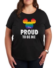 Модная футболка больших размеров с рисунком Disney Pride Air Waves, черный