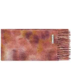 Шарф Acne Studios Varinga Tie-Dye Mohair, бордовый/лиловый