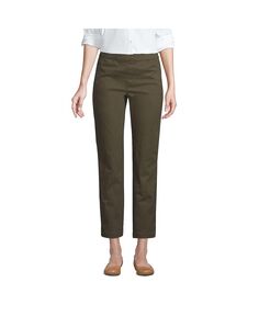 Женские укороченные брюки-чиносы школьной формы со средней посадкой и короткими брюками-чиносами Lands&apos; End