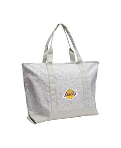 Женская сумка-тоут с леопардовым принтом Los Angeles Lakers Logo Brands, белый