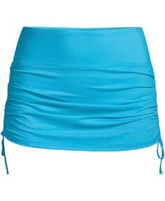Женская регулируемая юбка для плавания больших размеров с контролем живота, плавки для плавания Lands&apos; End