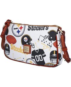 Женская сумка через плечо Pittsburgh Steelers Gameday Lexi с небольшим футляром для монет Dooney &amp; Bourke