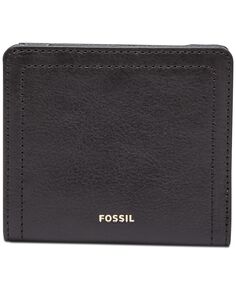 Маленький кожаный кошелек двойного сложения Logan Fossil