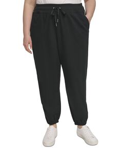 Плюс размер Минимальный логотип Спортивные штаны с кулиской и лентой Calvin Klein, черный