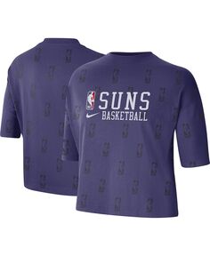 Женская фиолетовая футболка свободного кроя с логотипом NBA Phoenix Suns Allover NBA Nike