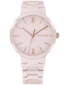 Женские розовые керамические часы-браслет 36 мм Tommy Hilfiger
