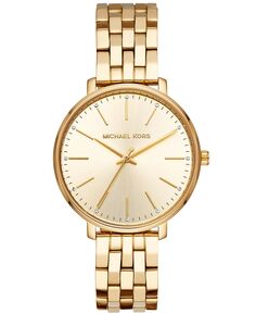 Женские часы Pyper с золотистым браслетом из нержавеющей стали, 38 мм Michael Kors, золотой