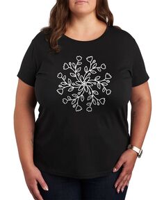 Модная футболка с рисунком больших размеров Air Waves, черный