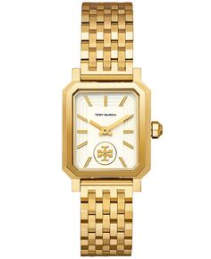 Женские часы Robinson с золотистым браслетом из нержавеющей стали, 27x29 мм Tory Burch, золотой