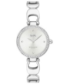Женские парковые часы с браслетом из нержавеющей стали, 26 мм COACH, серебро